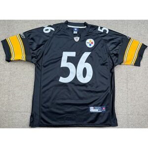 Reebok NFL Vtg Pittsburgh‎ Steelers #56 Stitched # Lamarr Woodley Jersey Sz 54